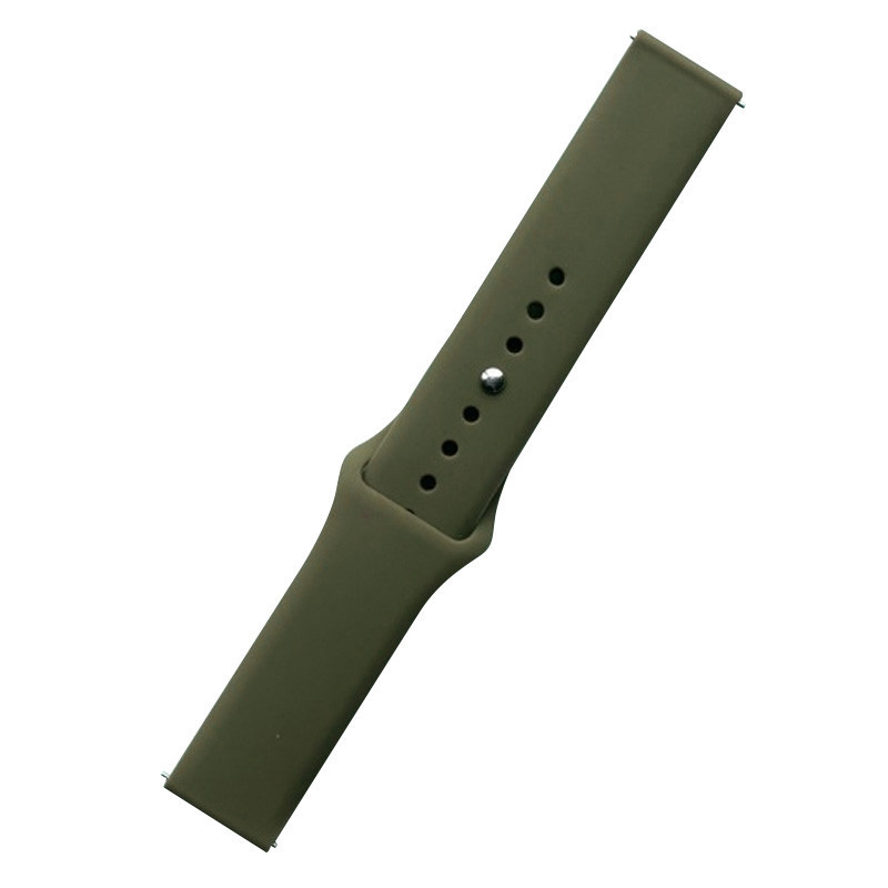 Силиконовый ремешок Sport для Xiaomi Amazfit/Samsung 22 mm (Зеленый / Forest green)