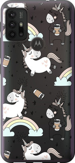 

Чехол Единорог и кофе для Motorola Moto G20 1607476