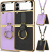 Кожаный чехол GKK with ring and strap для Samsung Galaxy Z Flip3