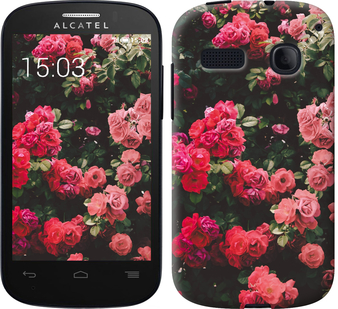 

Чехол Куст с розами для Alcatel One Touch Pop C3 4033D 658269