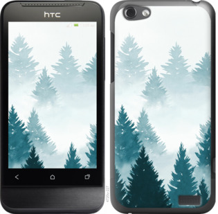 

Чехол Акварельные Елки для HTC One V t320e 862489