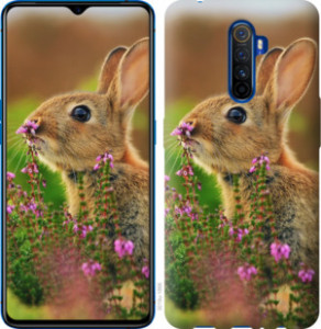 Чехол Кролик и цветы для Realme X2 Pro