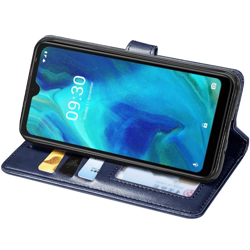 Фото Кожаный чехол-книжка GETMAN Gallant (PU) для TECNO Spark 7 (Синий) на vchehle.ua