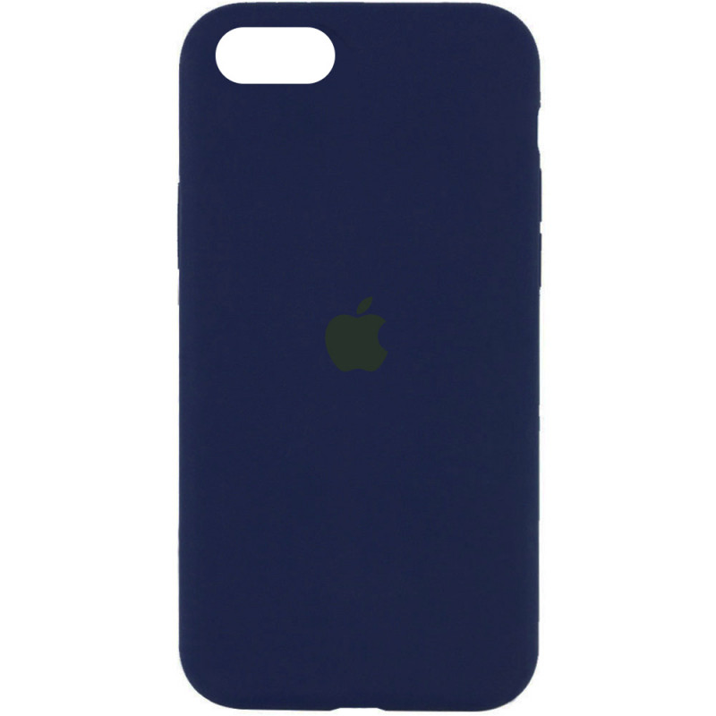 Чехол Silicone Case Full Protective (AA) для Apple iPhone SE (2020) (Синий / Deep navy)