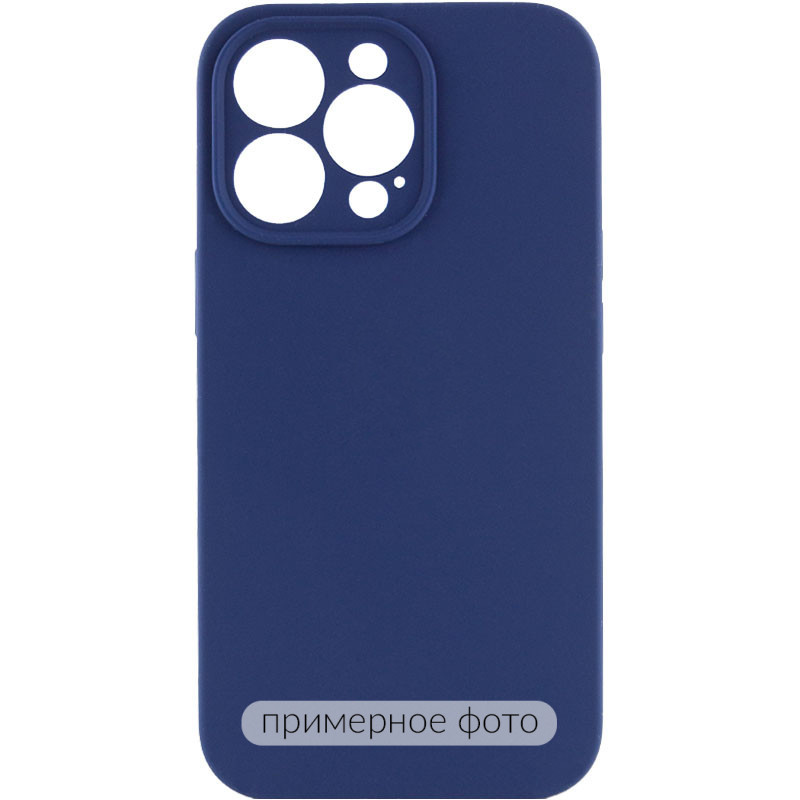 Чехол Silicone Case Full Camera Protective (AA) NO LOGO для Apple iPhone 16 (6.1") (Синий / Deep navy)
