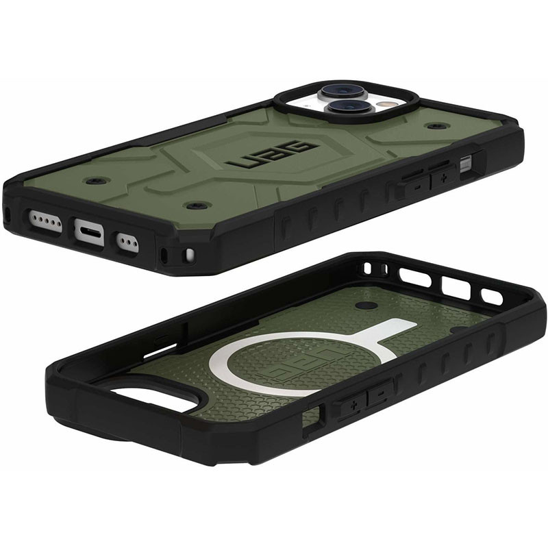 Ударопрочный чехол UAG Pathfinder with MagSafe для Apple iPhone 13 (6.1") (Зелений) в магазині vchehle.ua