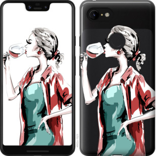 

Чохол Дівчина з келихом на Google Pixel 3a XL 875364