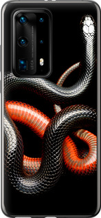 

Чохол Червоно-чорна змія на чорному тлі на Huawei P40 Pro Plus 1685308