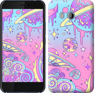 

Чохол Рожева галактика на HTC U11 688744