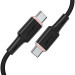 Фото Дата кабель Acefast C2-03 USB-C to USB-C zinc alloy silicone (1.2m) (Black) на vchehle.ua