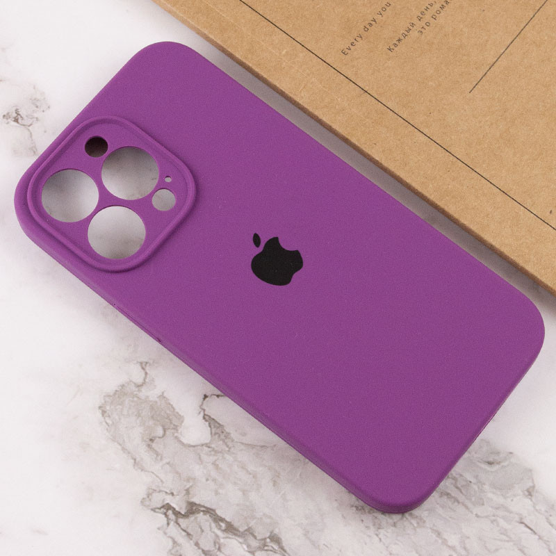 Чохол Silicone Case Full Camera Protective (AA) на Apple iPhone 13 Pro (6.1") (Фіолетовий / Grape) в магазині vchehle.ua