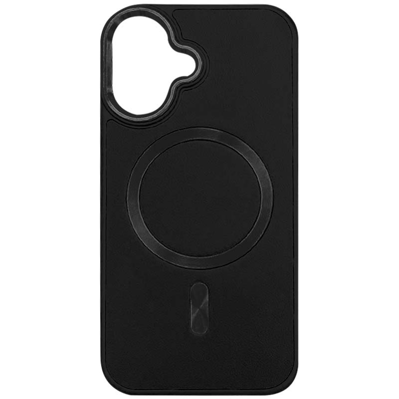 Кожаный чехол SnapCase with Magnetic Safe для Apple iPhone 16 (6.1") (Black)
