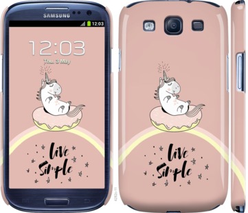 

Чехол Единорожка в пончике для Samsung Galaxy S3 Duos I9300i 719132