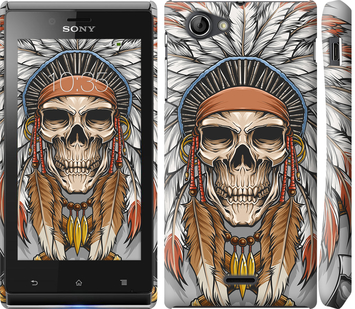 

Чехол Череп индейца для Sony Xperia J ST26i 641162