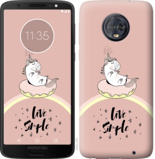 

Чехол Единорожка в пончике для Motorola Moto G6 Plus 763325