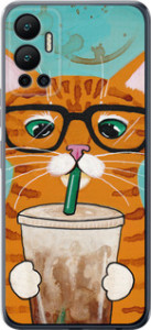 Чохол Зеленоокий кіт в окулярах на Infinix Hot 12