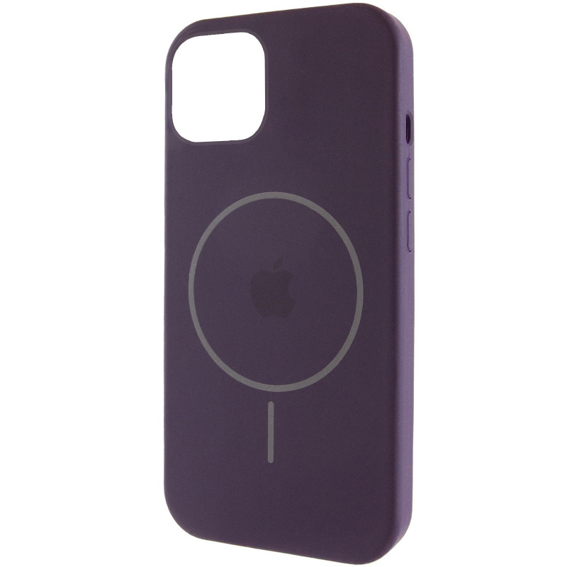 Чехол Silicone Case Full Protective (AA) with Magnetic Safe для Apple iPhone 11 (6.1") (Фиолетовый / Elderberry)