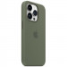 Фото Чехол Silicone case (AAA) full with Magnetic Safe для Apple iPhone 14 Pro (6.1") (Зеленый / Olive) на vchehle.ua