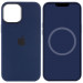 Уценка Чехол Silicone case (AAA) with Magsafe and Animation для Apple iPhone 12 Pro Max (6.7") (Дефект упаковки / Синий / Navy blue)