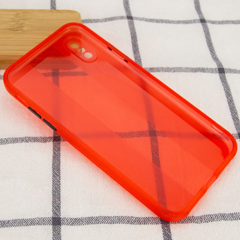 Фото Чохол TPU Glossy Line Full Camera на Apple iPhone X / XS (5.8") (Червоний) в маназині vchehle.ua