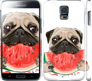 

Чехол Мопс и арбуз для Samsung Galaxy S5 g900h 843403