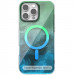 Чехол TPU Shiny Mountain (MagFit) для Apple iPhone 17 (6.3") (Green / Blue)
