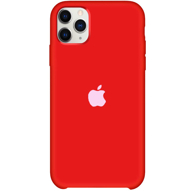 Чехол Silicone Case (AA) для Apple iPhone 11 Pro (5.8") (Красный / Dark Red)