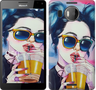 

Чехол Арт-девушка в очках для Microsoft Lumia 950 XL Dual Sim 247271