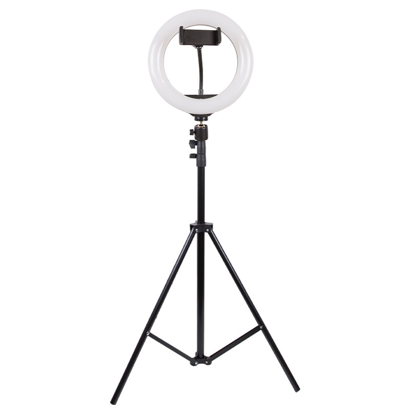 Фото Кольцевая светодиодная LED лампа Arc Ring 13" + tripod 2.1m (Black) на vchehle.ua