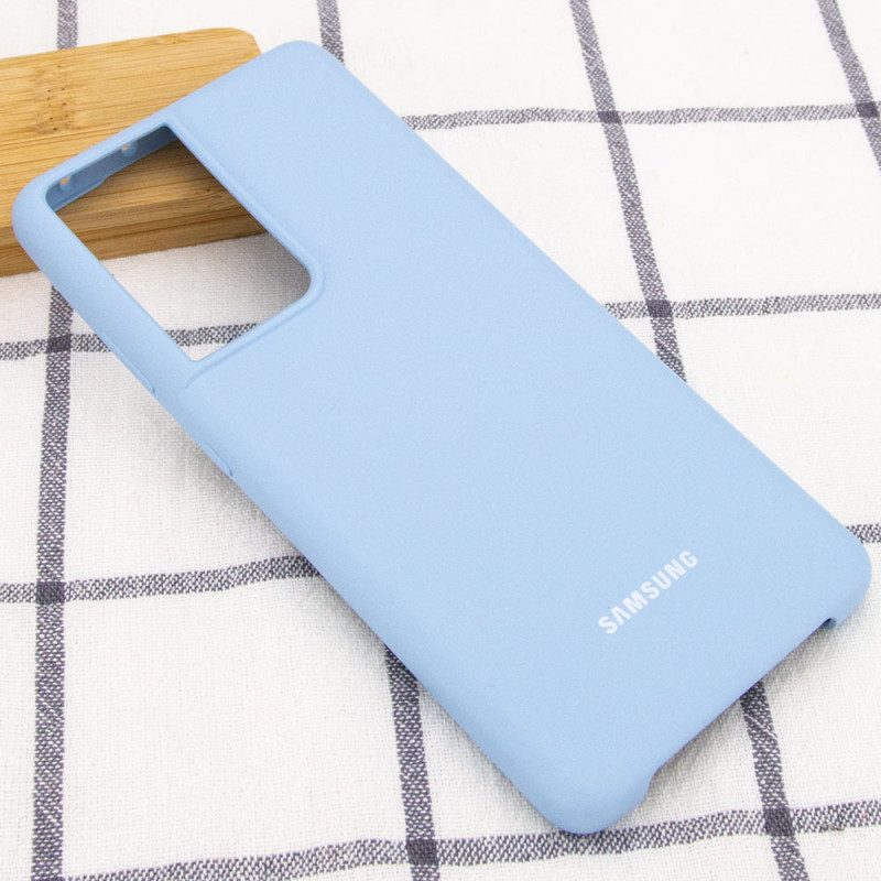 Фото Чохол Silicone Cover (AA) на Samsung Galaxy S21 Ultra (Блакитний / Lilac Blue) на vchehle.ua