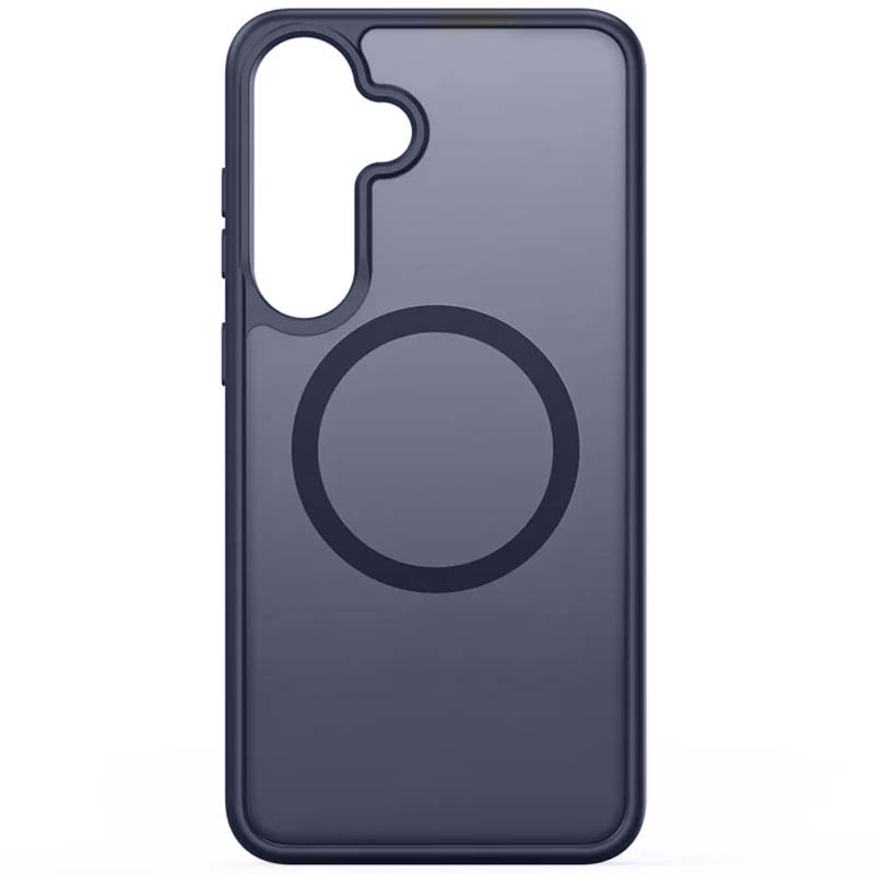 Фото TPU+PC чехол Metal Buttons with  Magnetic Safe Colorful для Samsung Galaxy S25+ (Синий / Navy Blue) на vchehle.ua