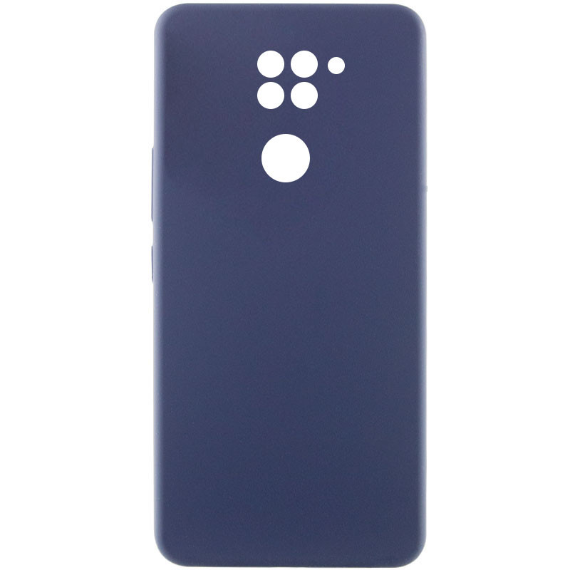 Чехол Silicone Cover Lakshmi Full Camera (AAA) для Xiaomi Redmi Note 9 / Redmi 10X (Темно-синий / Midnight blue)