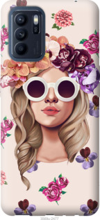 

Чехол Девушка с цветами v2 для Oppo Reno6 Z 1220431