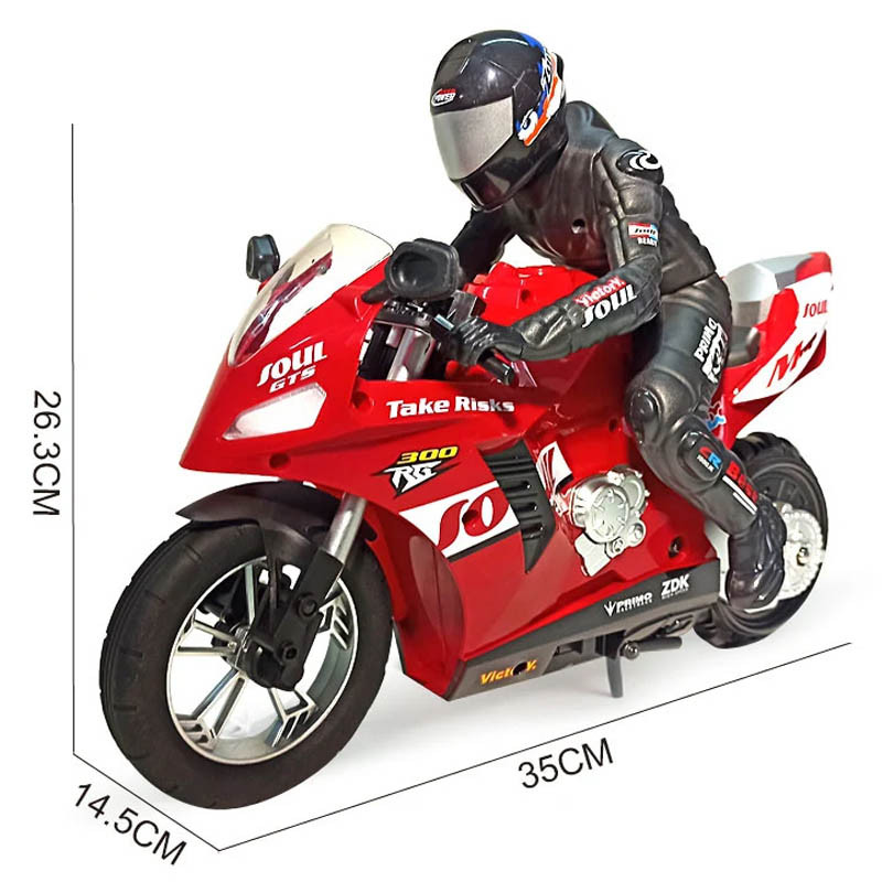 Заказать Мотоцикл на радиоуправлении Motorcycle Stunt Drift six-axis Gyroscope (Red) на vchehle.ua