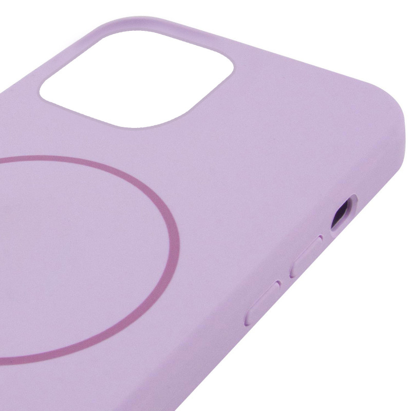 Чехол Silicone Case Full Protective (AA) NO LOGO with Magnetic Safe для Apple iPhone 11 (6.1") (Сиреневый / Lilac) в магазине vchehle.ua