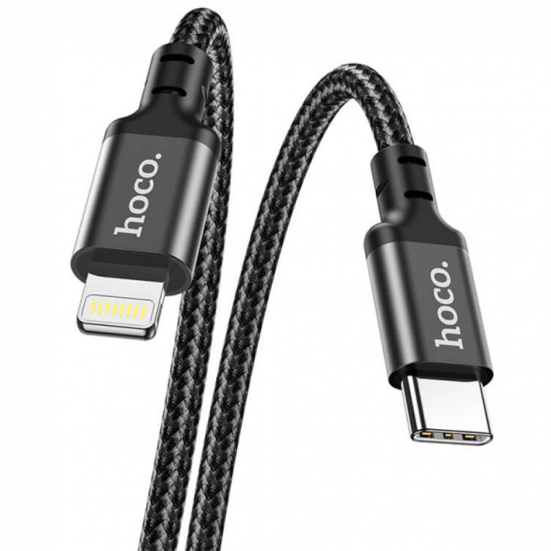 Фото Дата кабель Hoco X14 Double Speed Type-C to Lightning Cable (1m) (Black) в маназині vchehle.ua