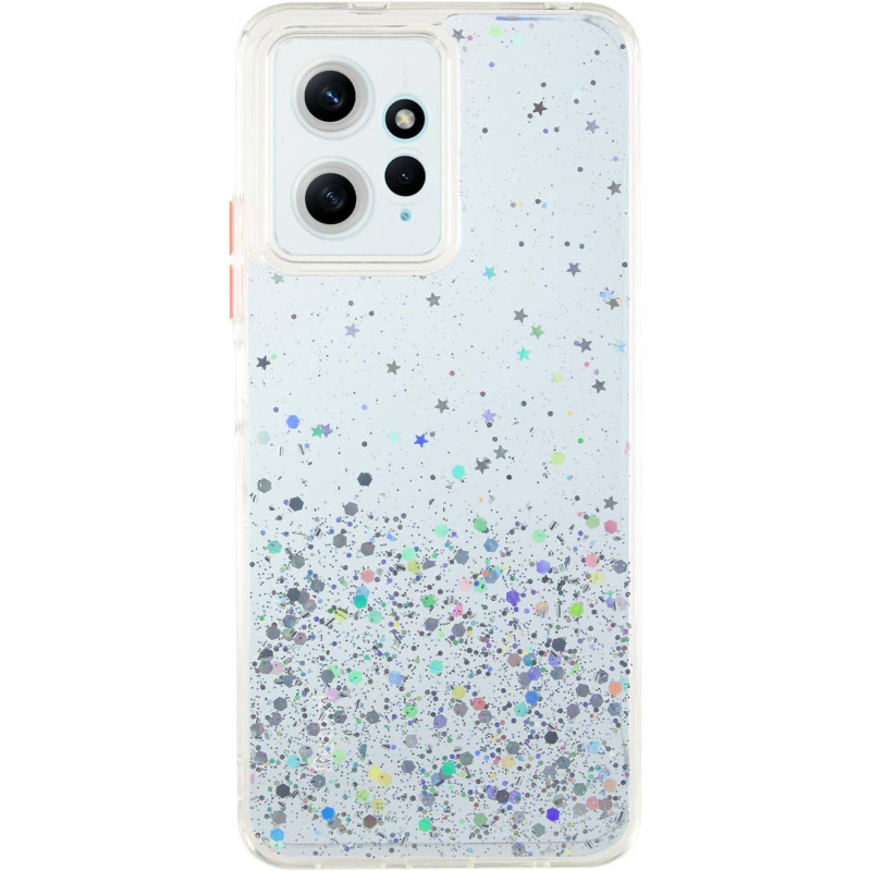 TPU чохол Spangle star із захистом камери на Xiaomi Redmi Note 12 4G (Прозорий)