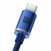 Фото Дата кабель Baseus Crystal Shine Series USB to Type-C 100W (1.2m) (CAJY00040) (Blue) в маназині vchehle.ua