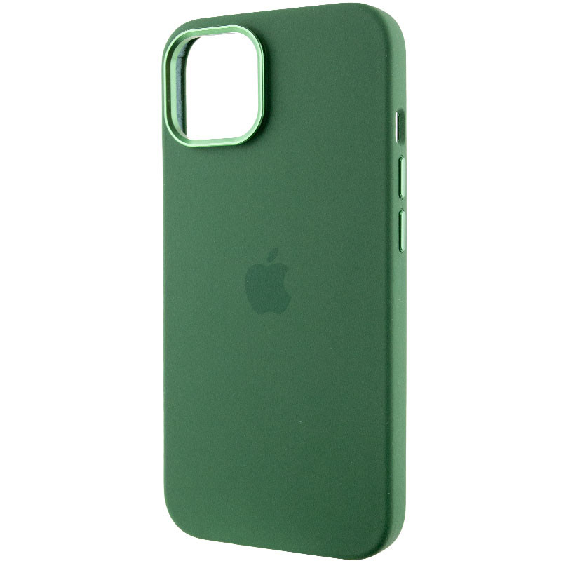 Фото Чохол Silicone Case Metal Buttons (AA) на Apple iPhone 14 (6.1") (Зелений / Clover) в маназині vchehle.ua