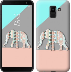 Чохол Візерунчастий слон на Samsung Galaxy J6 2018