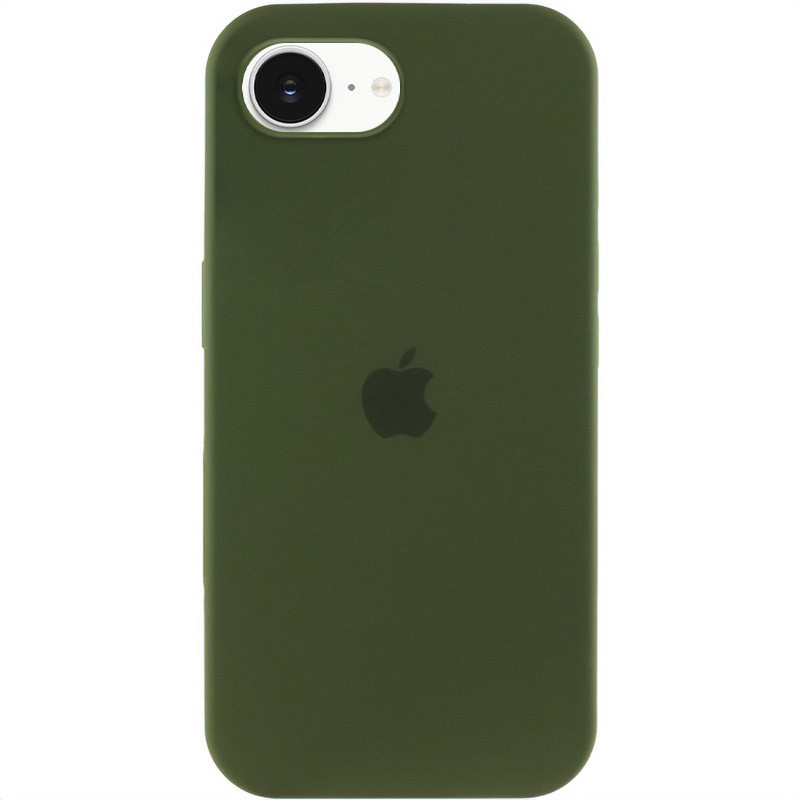 Чехол Silicone Case Full Protective (AA) для Apple iPhone 16e (6.1") (Зеленый / Dark Olive)