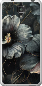 Чохол Чорні квіти на Xiaomi Mi4