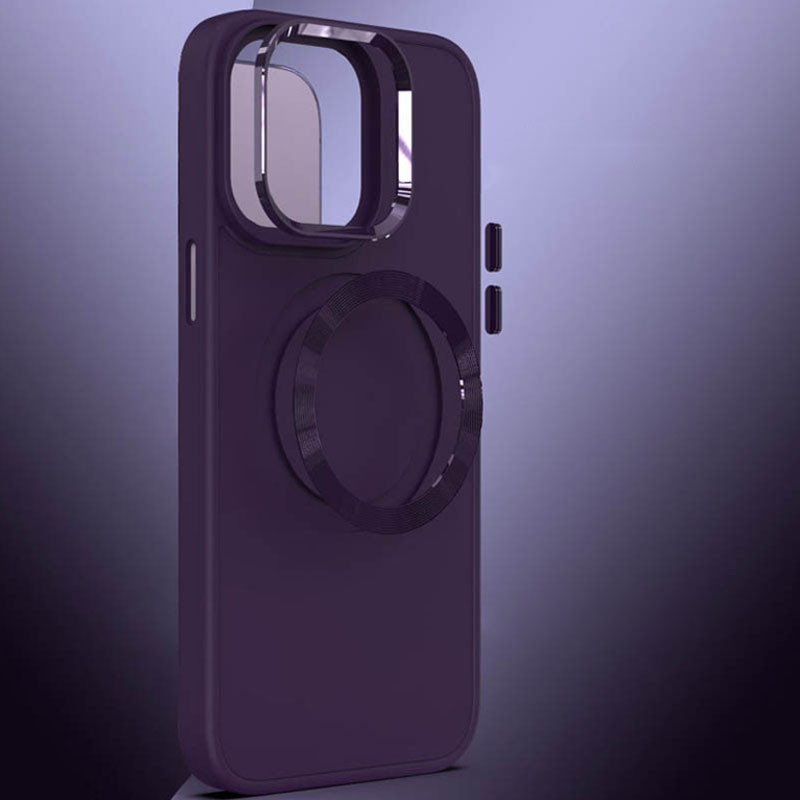 Фото TPU чохол Bonbon Metal Style with Magnetic safe на Apple iPhone 11 (6.1") (Фіолетовий / Dark Purple) на vchehle.ua