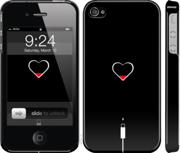 

Чехол Подзарядка сердца для iPhone 4 721008