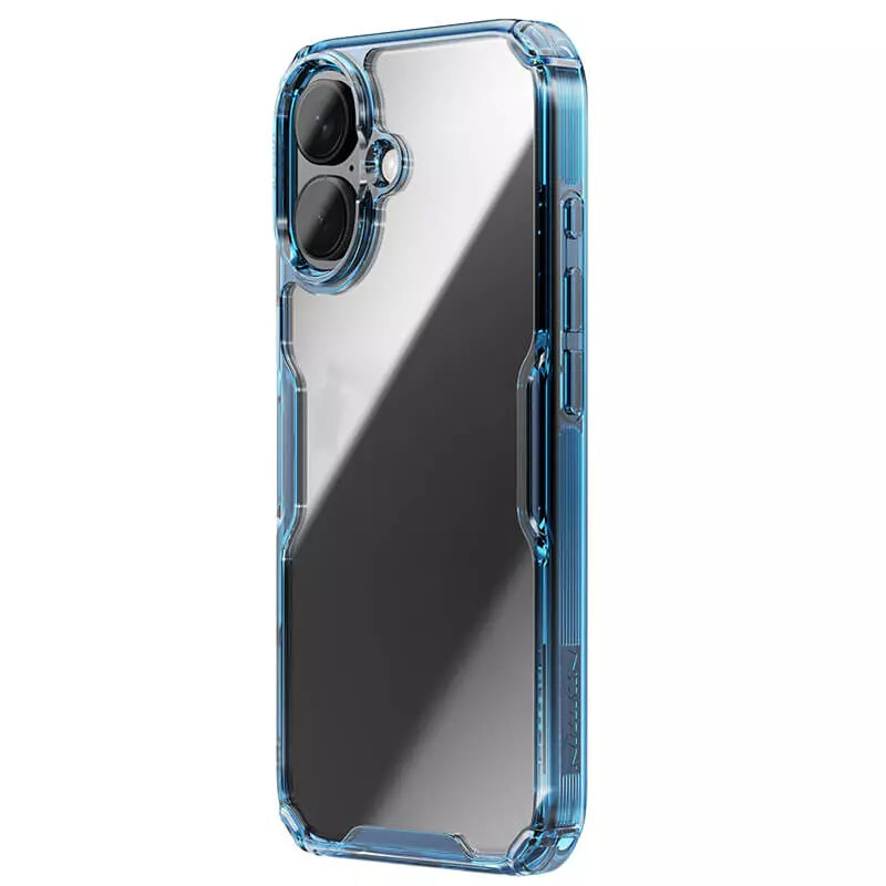 Фото TPU чехол Nillkin Nature Pro Series для Apple iPhone 16 (6.1") (Синий (прозрачный)) в магазине vchehle.ua