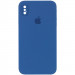 Уценка Чехол Silicone Case Square Full Camera Protective (AA) для Apple iPhone XS Max (6.5") (Эстетический дефект / Синий / Navy blue)