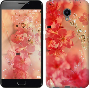 

Чехол Розовые цветы для Meizu M3e 324417