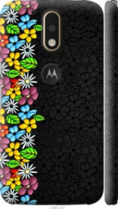 Чехол цветочный орнамент для Motorola Moto G4 / G4 Plus