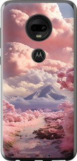 Чохол Рожеві хмари на Motorola Moto G7