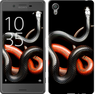 

Чехол Красно-черная змея на черном фоне для Sony Xperia X F5122 482153